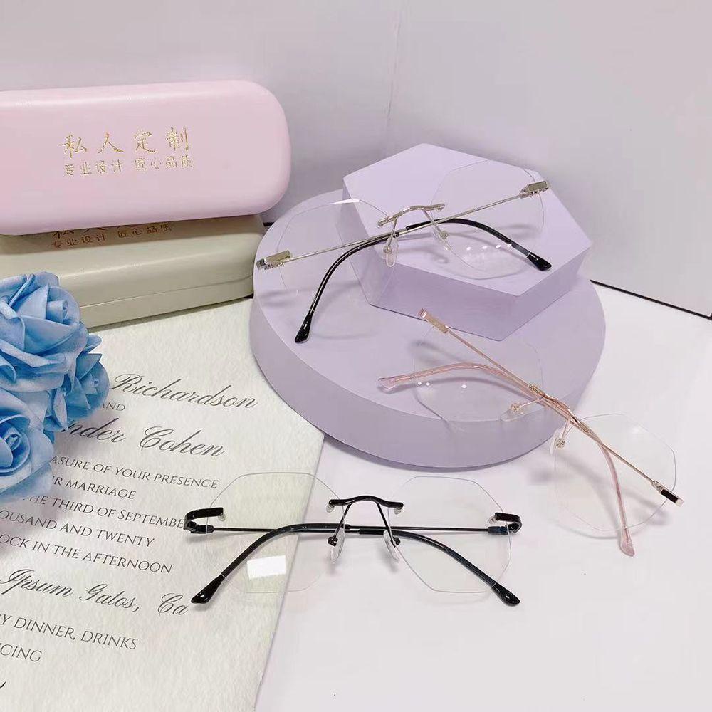 Kính Đọc Sách Không Gọng Chống Ánh Sáng Xanh Phong Cách Retro Hàn Quốc MXMUSTY