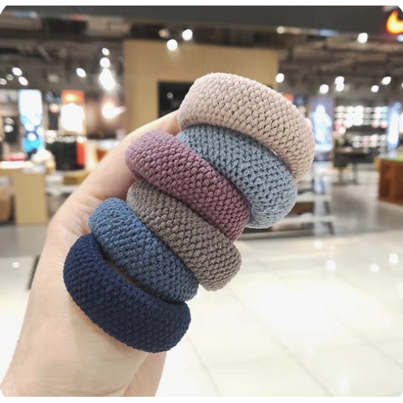 Hộp 10 Dây Cột Tóc Bản To Phong Cách Hàn, Hàng Đẹp