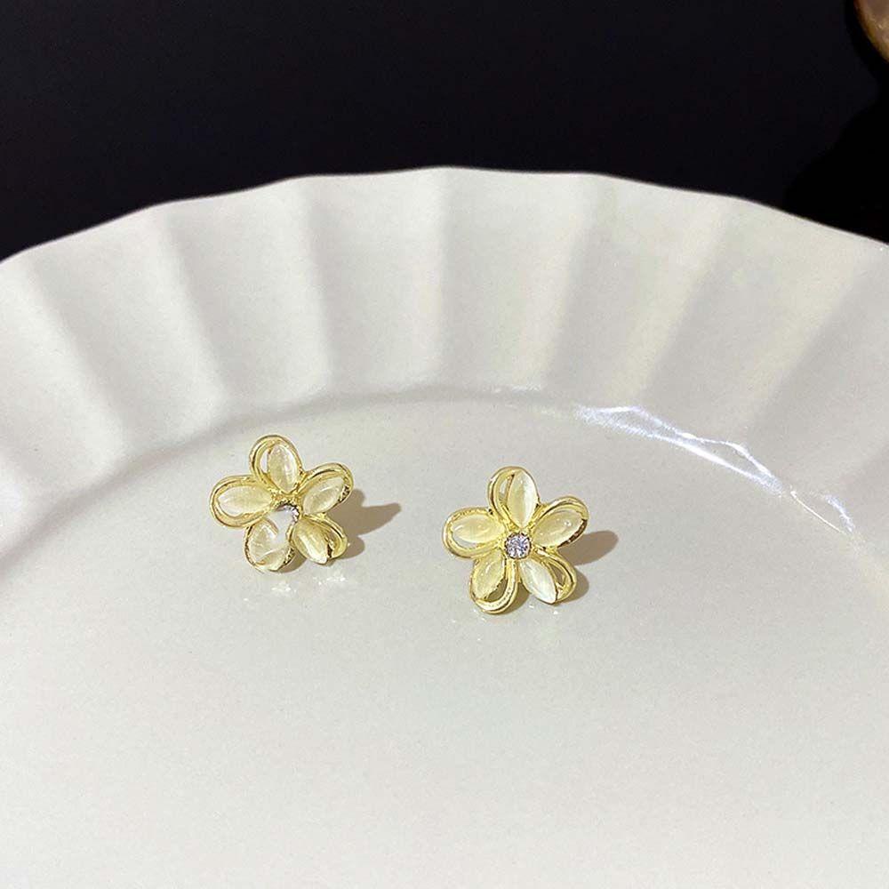 Bông Tai Hoa Mắt Mèo Thời Trang Cho Nữ|Kẹp Tóc