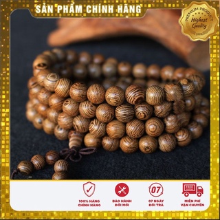 Vòng chuỗi đeo tay 108 hạt bằng gỗ nhiên tự nhiên 8mm - tuanboutique