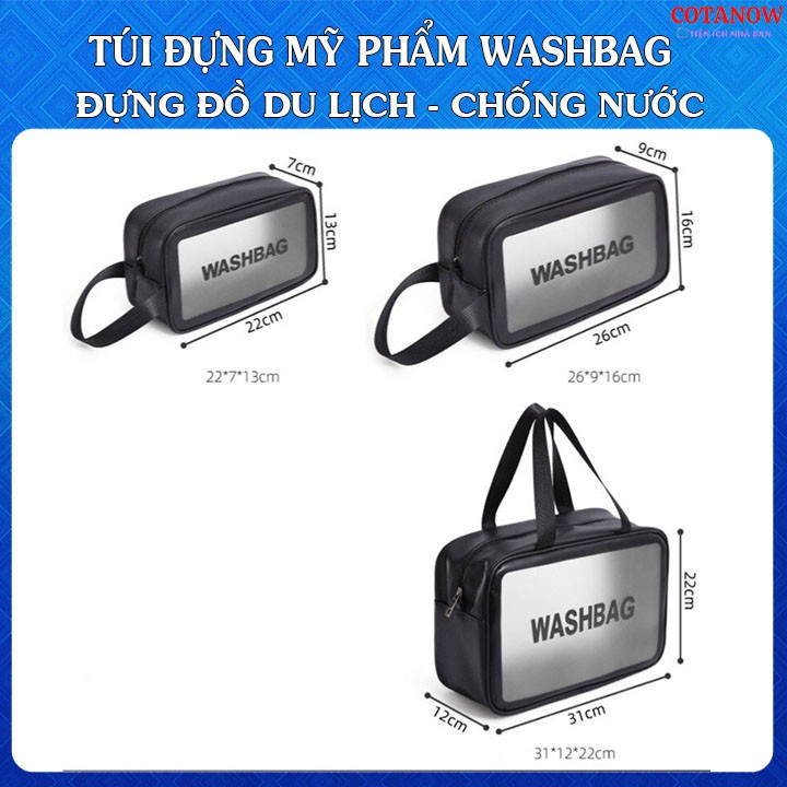 Túi Đựng Mỹ Phẩm Washbag Cao Cấp, Chống Nước COTANOW