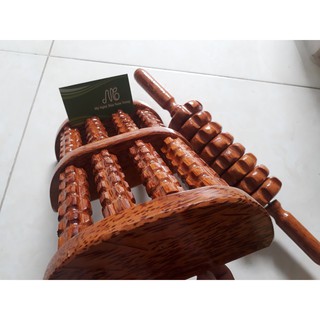 Lăn massage chân gỗ dừa