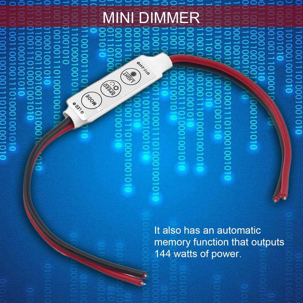 💥Giảm giá💥Bộ điều khiển LED Dimmer Mini 12V12A cho dải đèn LED 5050/3528 màu đơn