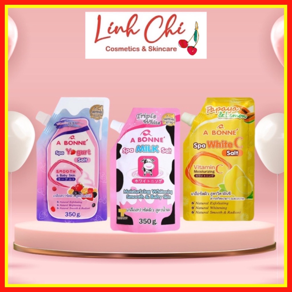 Muối Tắm Sữa Bò, Sữa Chua, Vitamin C, Tẩy Da Chết Spa A Bonne' (350G) Chính Hãng