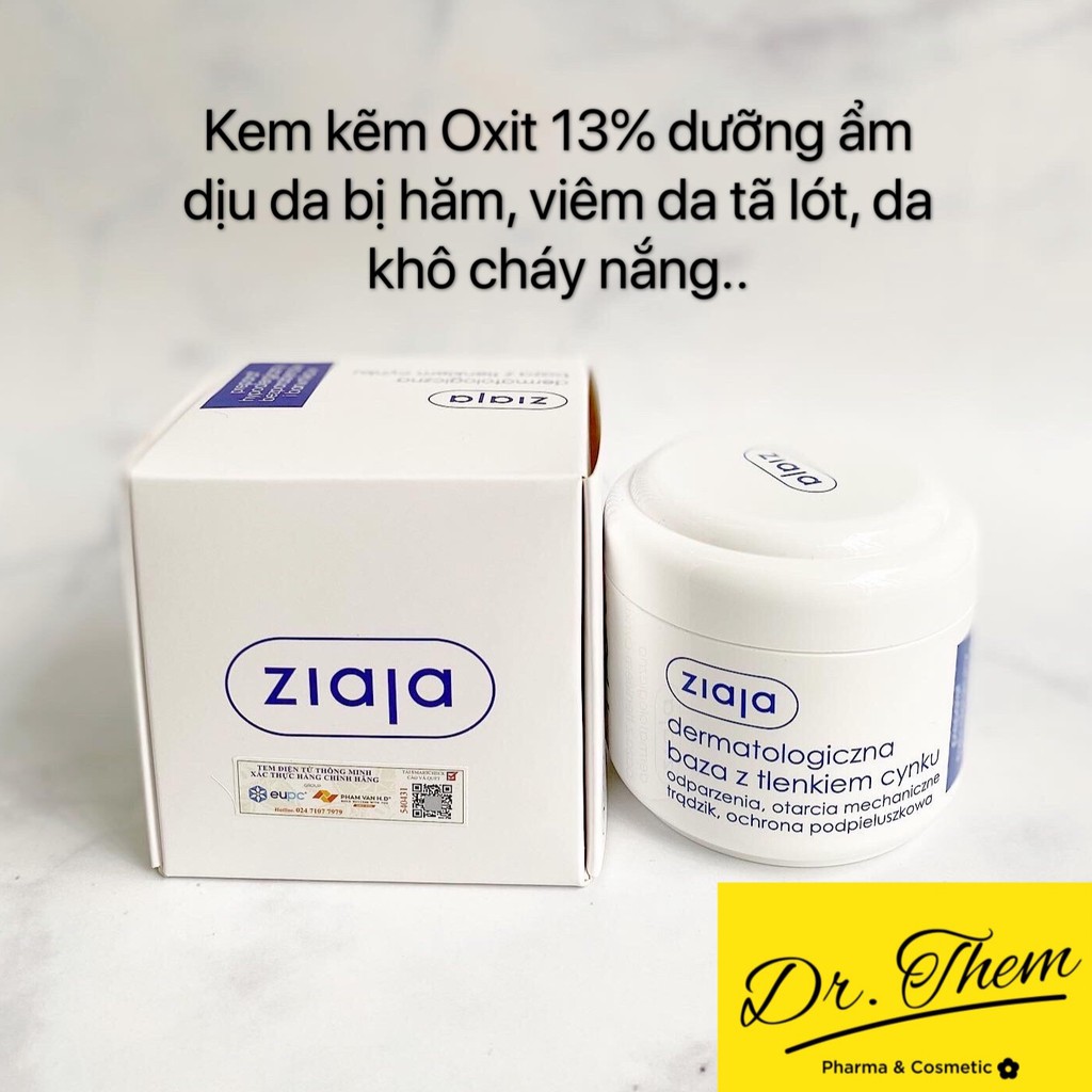 ✅[CHÍNH HÃNG] Kem Kẽm Oxit - Ziaja Dermatological Base with Zinc Oxide 80g