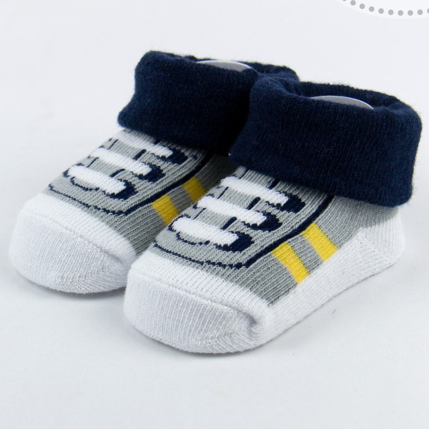 Hộp tất cho bé sơ sinh hộp đơn màu xám xanh than Mother's Choice - chất liệu co giãn, mềm mại cho bé size 0-6M IT11595