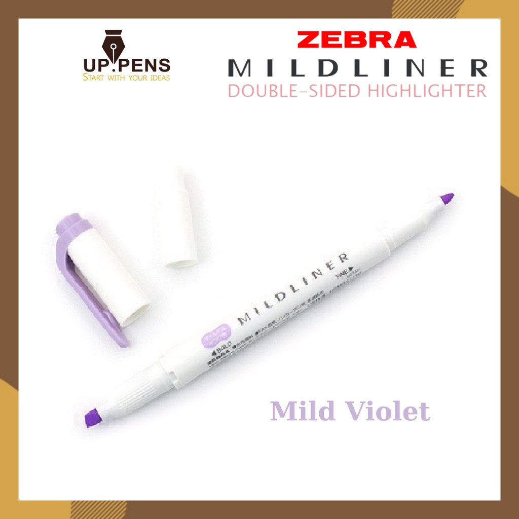 Bút đánh dấu hai đầu Zebra Mildliner Double-Sided Highlighter – Fine/Bold – Màu tím (Mild Violet)