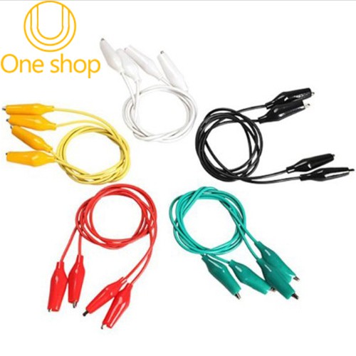 Combo Bó 10 Dây Kẹp Cá Sấu 5 Màu 50cm
