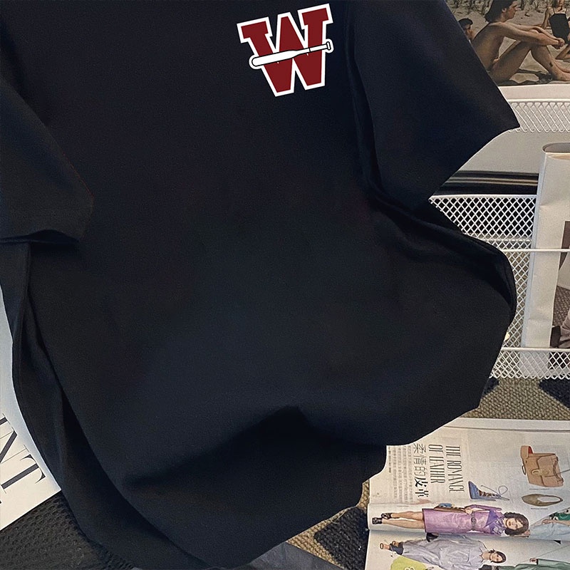 Áo thun HIIXIIVI 100% cotton tay ngắn cổ tròn in chữ phong cách Hàn Quốc thời trang mùa hè 2022 cho nữ