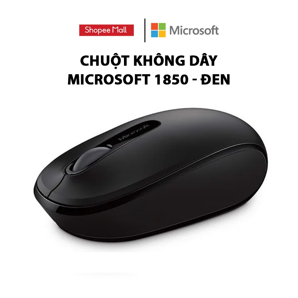 Chuột không dây Microsoft 1850 - Đen