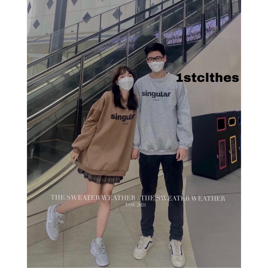 Áo sweater form rộng chất dày dặn mặc thu đông cực ấm 1st clothes