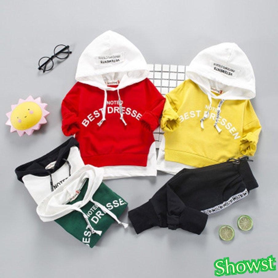 Set Áo Thun Tay Dài &amp; Quần Dài Cho Bé Trai &amp; Gái