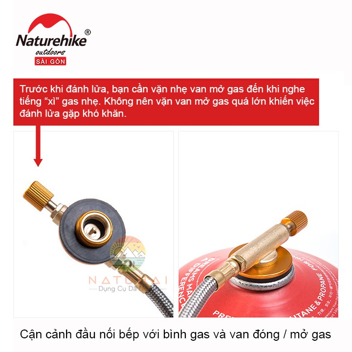 ❤ TẶNG Đầu Chuyển Đổi Bình Gas ❤ Bếp Gas Mini Du Lịch Naturehike NH17L040-T Thích Hợp Cắm Trại, Dã Ngoại - NATUHAI