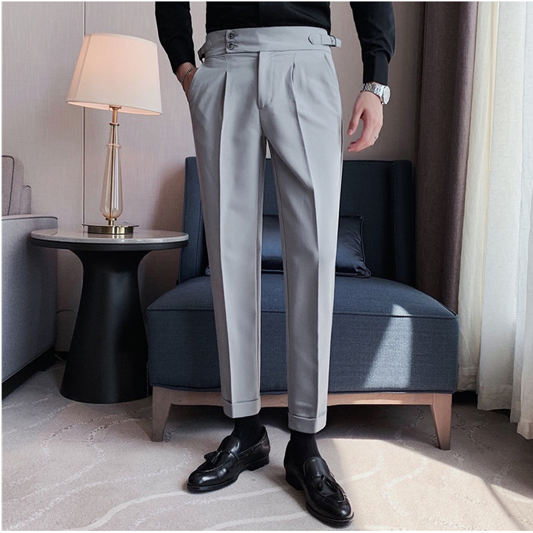 Quần Âu Nam 2 Khuy Cạp Cao, Hàn Quốc Cao Cấp - kiểu mới , phong cách hàn quốc , Dáng Ôm Chuẩn DT LIMITED