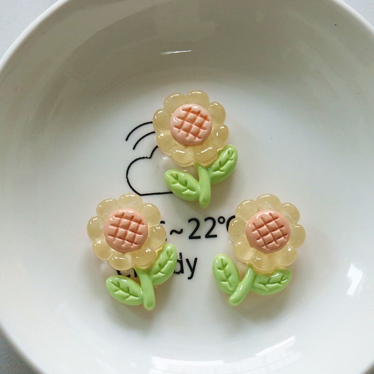 Set 10 Kẹp Tóc Hình Hoa Tulip Bằng Nhựa Trong Suốt DIY