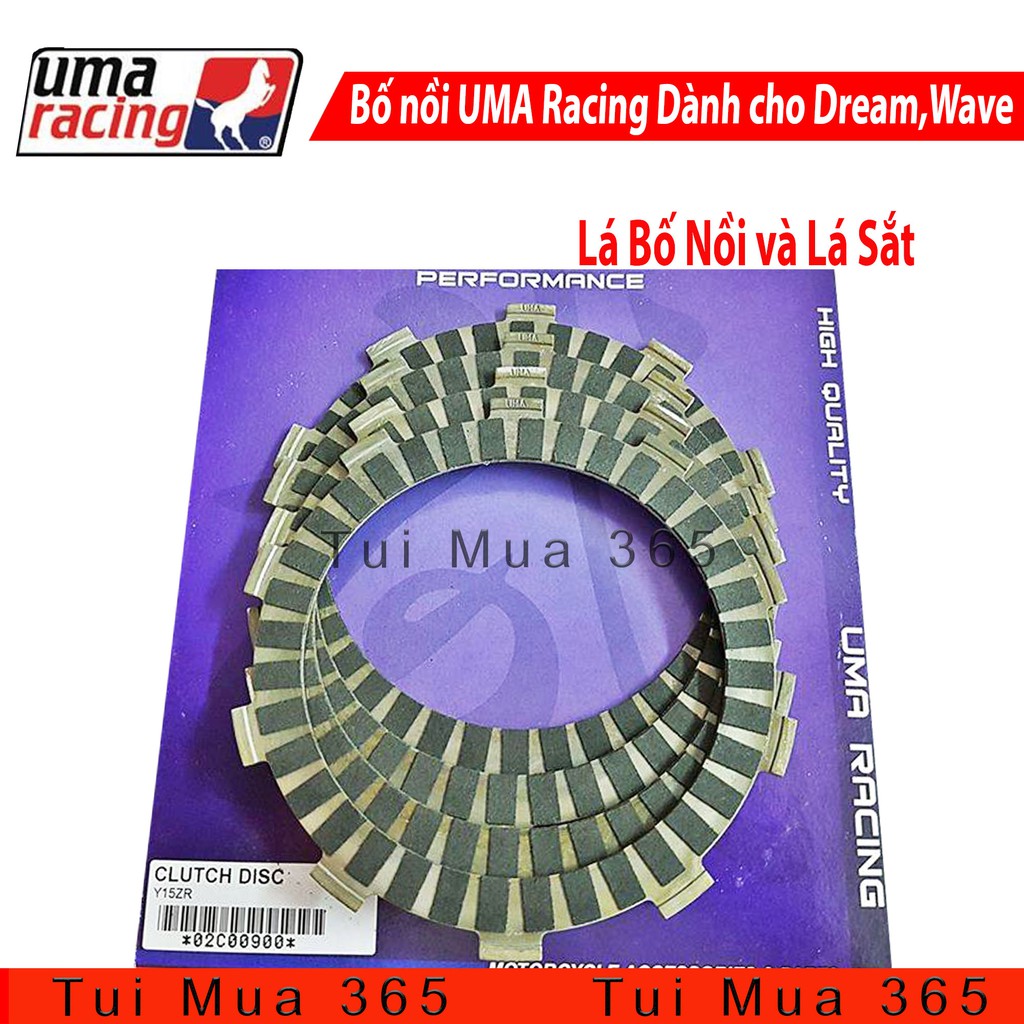 Full bộ Lá bố nồi Uma Racing và Lá sắt zin FCC độ Honda Dream, Wave