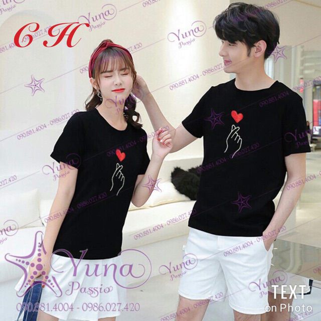 áo đôi tình yêu mùa hè áo đôi nam nữ chất cotton mịn mát áo cặp mùa hè giá sĩ