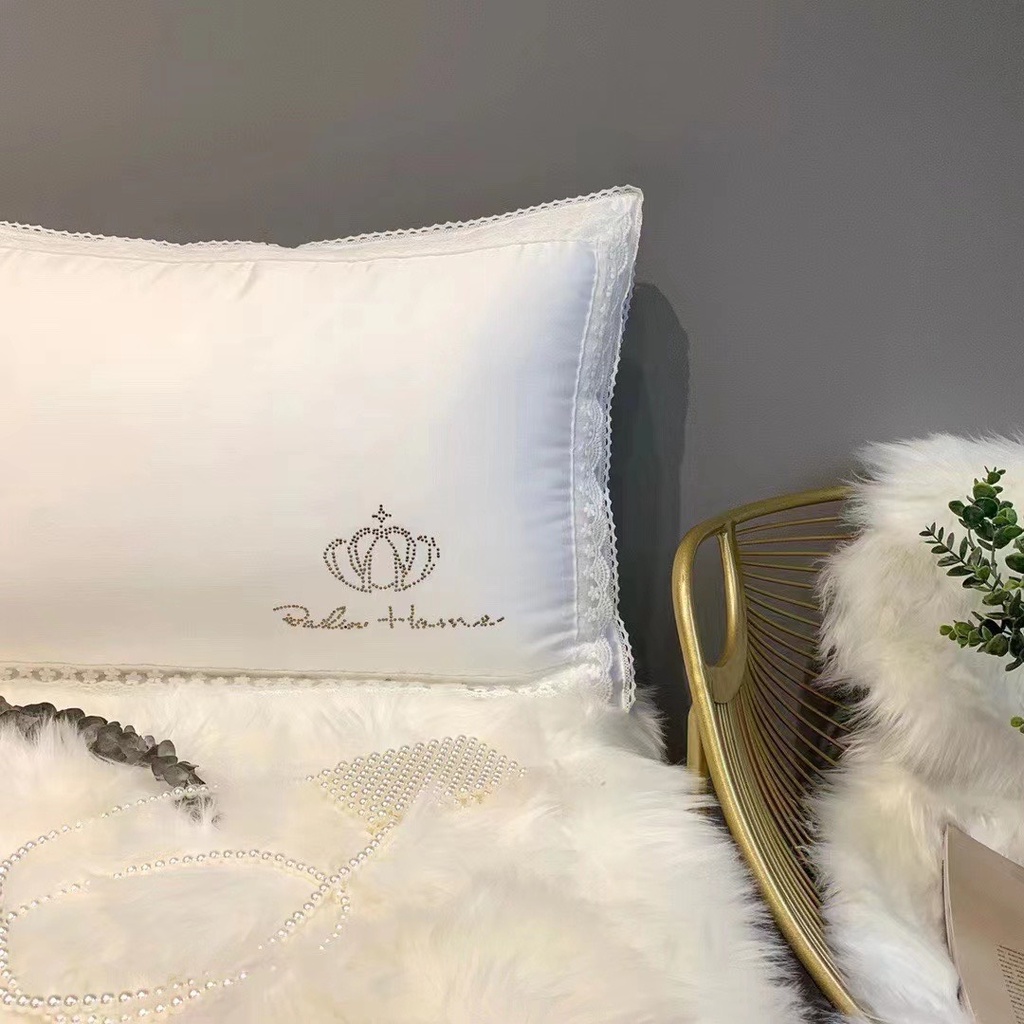 Ruột gối đầu, Gối đầu hình vương niệm hoàng gia sang trọng độ cao vừa phải bảo vệ cột đốt sống cổ kích thước 50x70cm