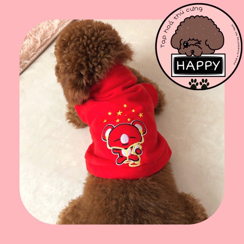 Áo nỉ thêu hình gấu kèm nón rời lót bông [Ảnh thật] [Có sẵn]
