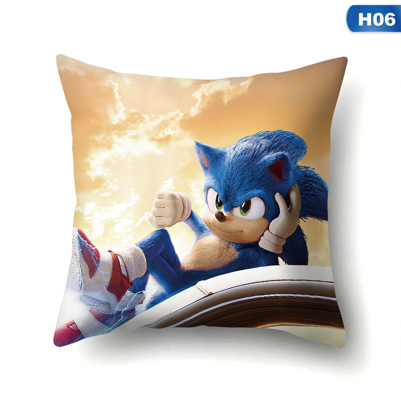 Vỏ Gối In Hình Nhím Sonic The Hedgehog 3d Mềm Mại Thoải Mái Trang Trí Nhà Cửa 2020 18x18inch