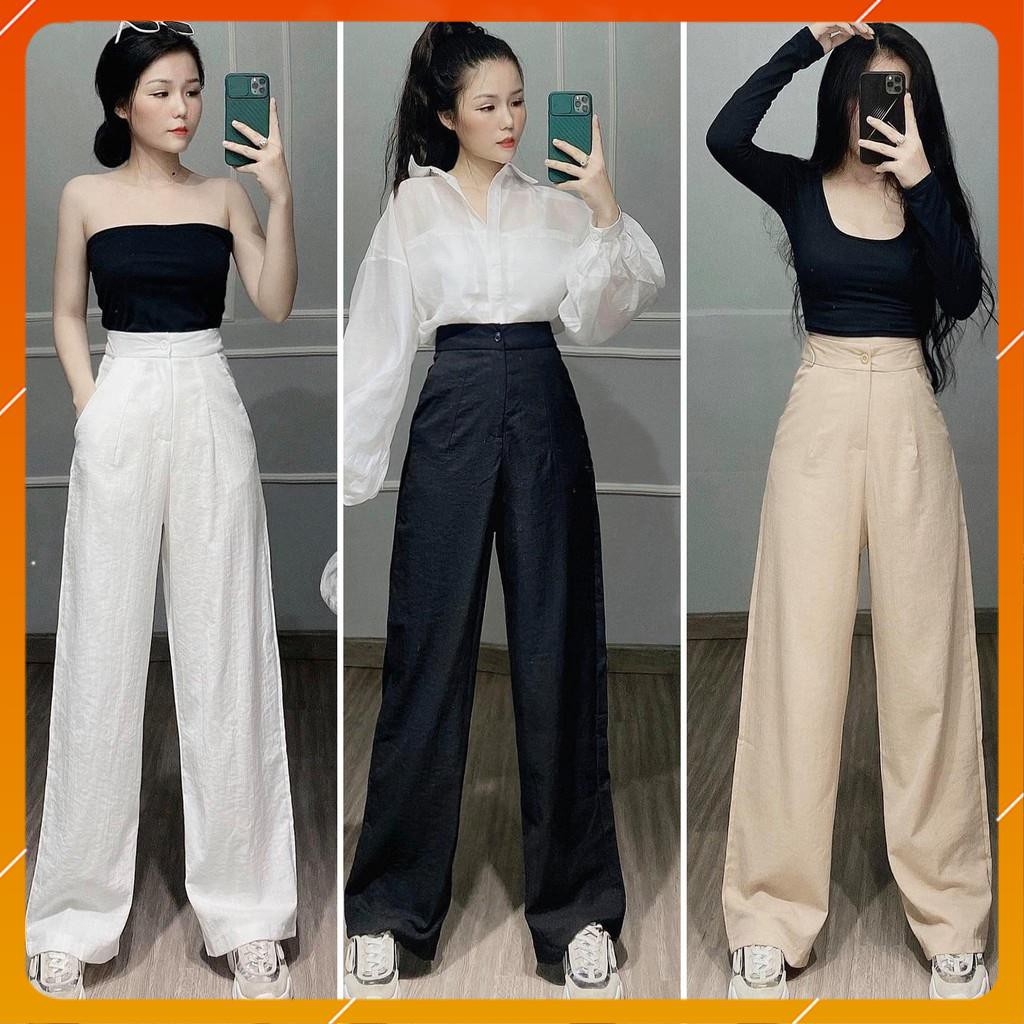 Quần đũi ống rộng nữ [Hàng Cao Cấp] Quần đũi nữ dáng dài vải xịn form đẹp, mặc siêu thoải mái, thoáng mát | BigBuy360 - bigbuy360.vn