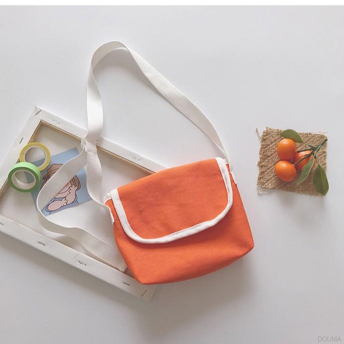 Túi Xách Dáng Vuông Màu Trơn Kiểu Hàn Quốc Đáng Yêu Hợp Thời Trang Dành Cho Bé Gái