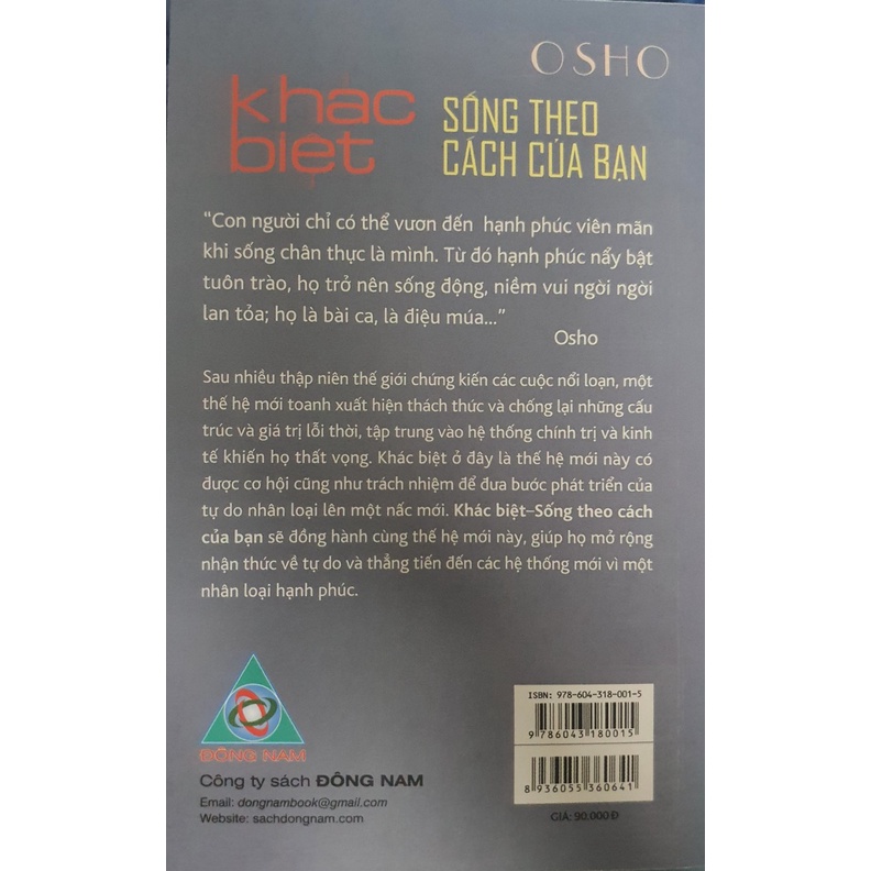 [Mã BMBAU50 giảm 10% đơn 99k] Sách-Khác Biệt Sống Theo Cách Của Bạn