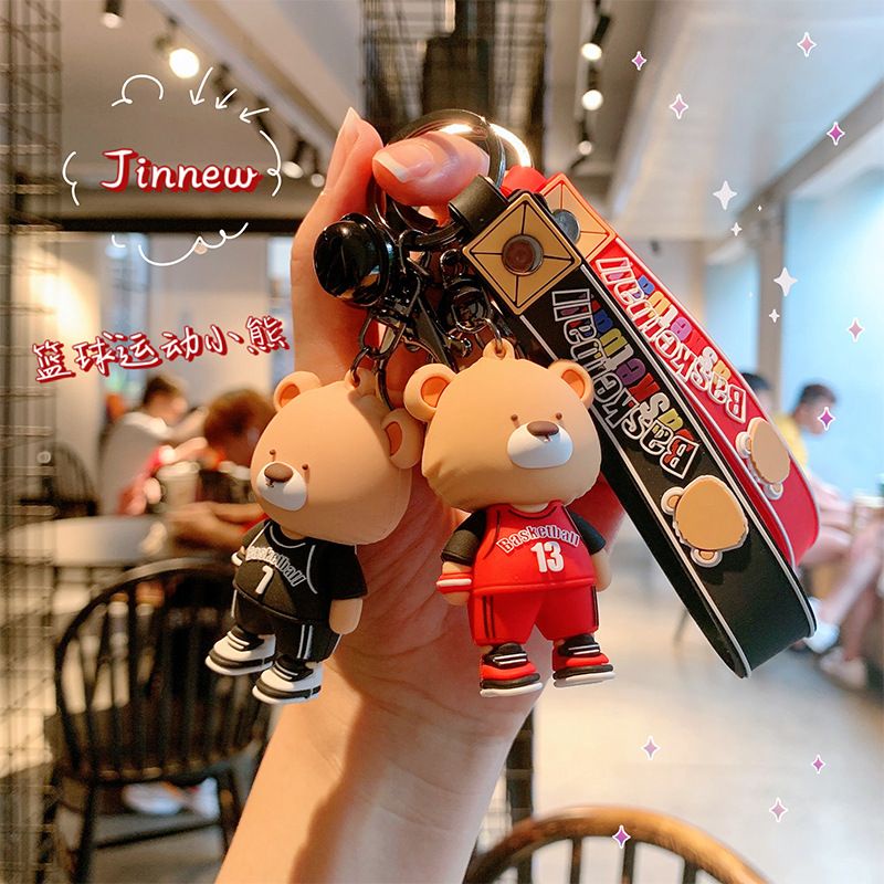 Móc khoá Bóng rổ hình Gấu dễ thương Jinnew
