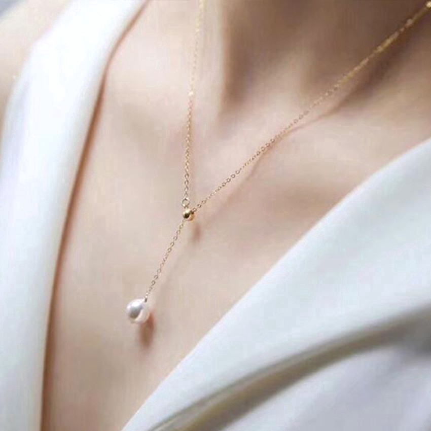 Korean version Fashion Imitation Pearl women clavicle chain/ elegant Pearl Pendant Adjustable alloy Necklace