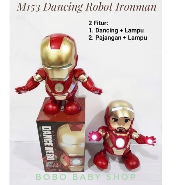 Mô Hình Đồ Chơi Robot Nhảy Múa Ld-500A Iron Man / Led / Dance Hero - M135- Black Wm9