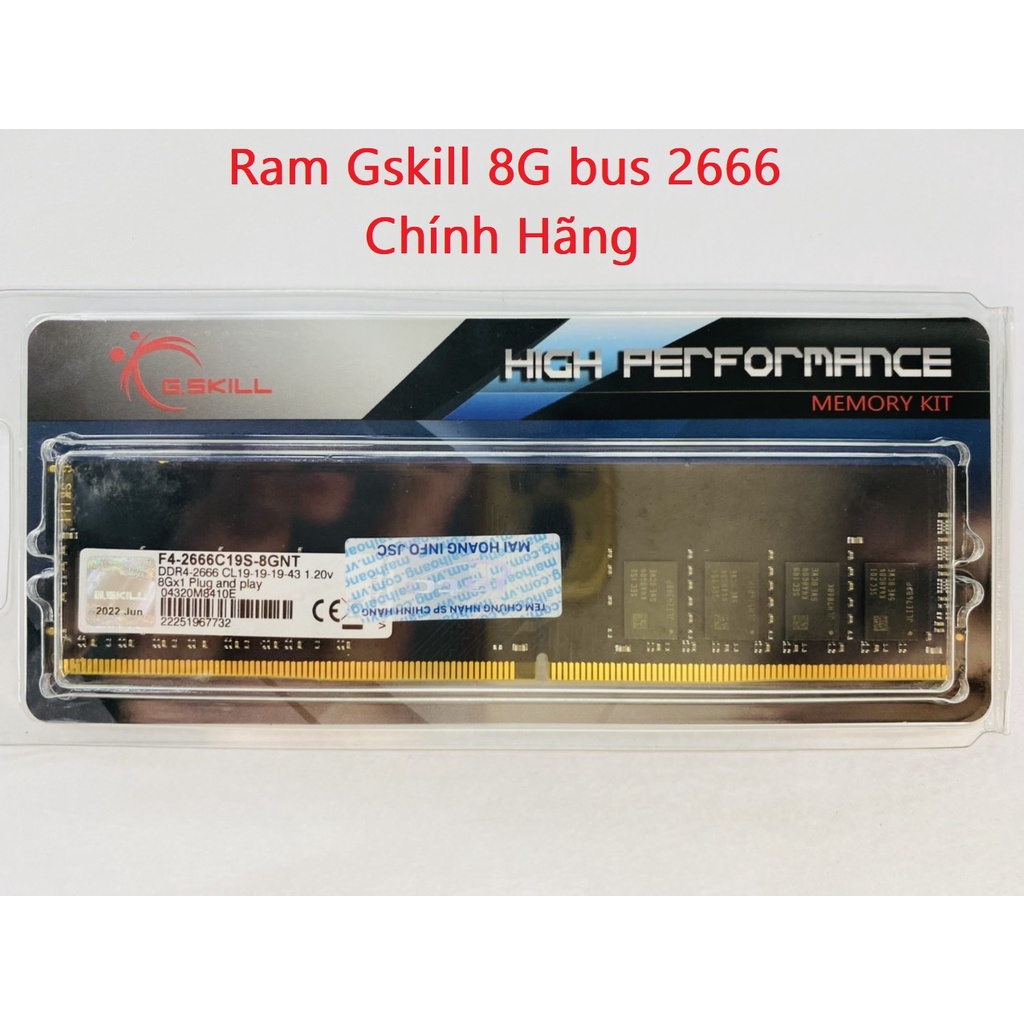 Ram GSKILL 8GB DDR4 bus 2133-2400-2666MHz