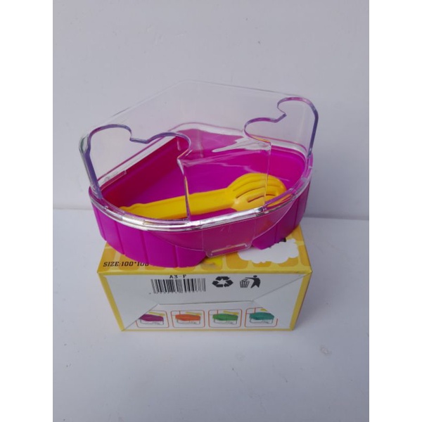 Nhà tắm tam giác mica hamster