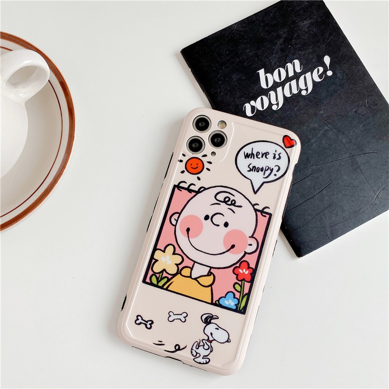 Ốp lưng iphone Snoopy Cute IMD dày dặn viền nổi 5/5s/6/6plus/6s/6splus/7/7plus/8/8plus/x/xr/xs/11/12/pro/max/plus/promax | BigBuy360 - bigbuy360.vn