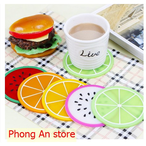 Set 5 miếng lót cốc hình hoa quả