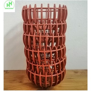 5 Chậu nhựa Giả Bí trồng Lan Fi 20 - Màu Cam