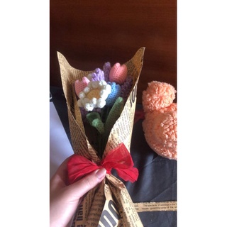 HOA TULIP, LAVENDER BẰNG LEN (HANDMADE)(ẢNH THẬT)