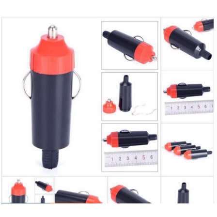 Đầu sạc lấy cấp nguồn cắm tẩu thuốc DC 12V cho xe hơi ô tô có nắp đậy Toyota Vios Innova cầu chì ống 6mm 30mm 30A