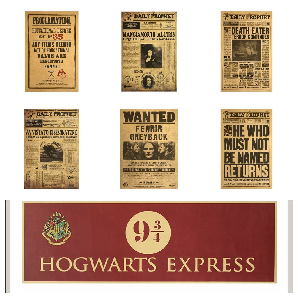 Harry Potter "Boy Who Lived" poster Kraft Paper Wallpaper wall poster Paintings Vintage 42*29cm