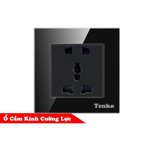 Ổ Cắm Điện Đa Năng Âm Tường Mặt Kính Cường Lực Full Sang Trọng Bền Đẹp Không Smart Hình Chữ Nhật 15A