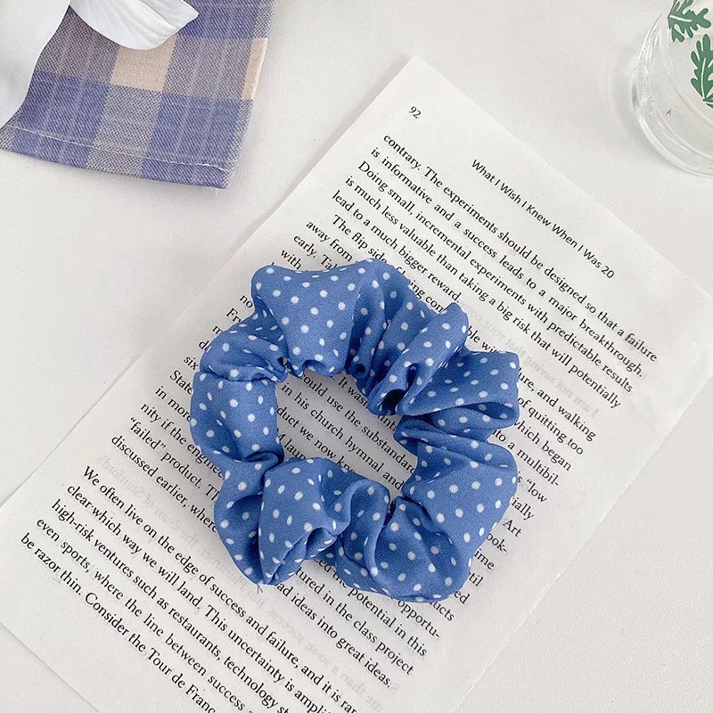 Dây cột buộc tóc vải scrunchies gam màu pastel dành cho nữ
