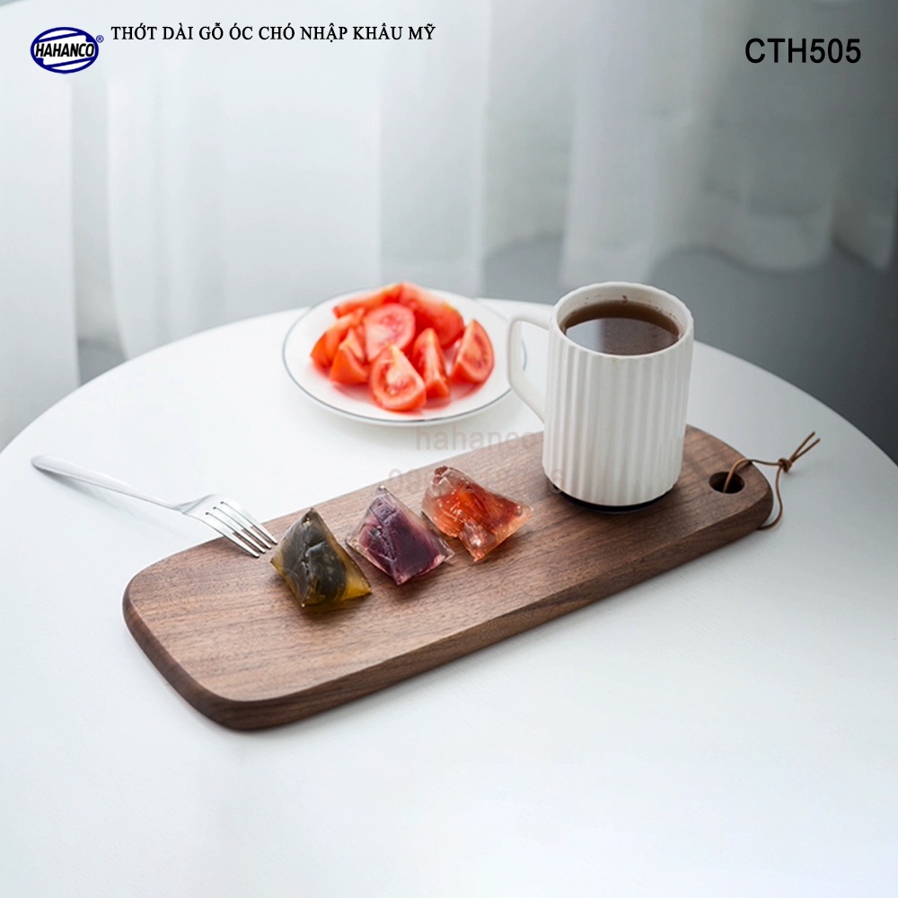Thớt gỗ Óc Chó nhập khẩu Mỹ (Cỡ dài) trang trí món ăn/bít tết/phụ kiện chụp ảnh- CTH505