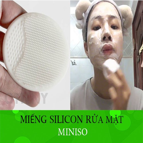 Miếng Silicon rửa mặt tiện lợi giúp da sạch massage mặt