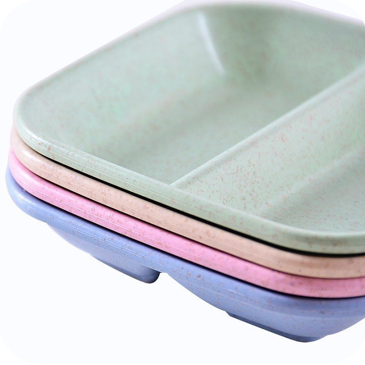 Đĩa Đựng Gia Vị 2 Ngăn Bằng Lúa Mạch Siêu Gọn Siêu Tiện - 1580