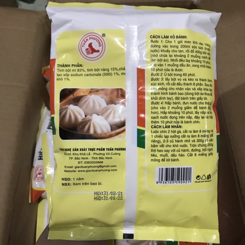 Bột Bánh bao trộn sẵn có men loại 400g