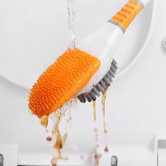 Bàn chải toilet lông dày hình vịt treo tường dễ thương dọn dẹp cho khách sạn hoặc nhà ở