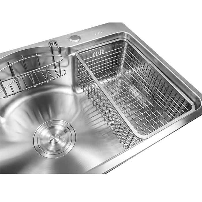 Chậu rửa chén bát Schmidt một hố 78x48cm inox 304,phủ nano bạc cao cấp dày dặn giảm tiếng ồn