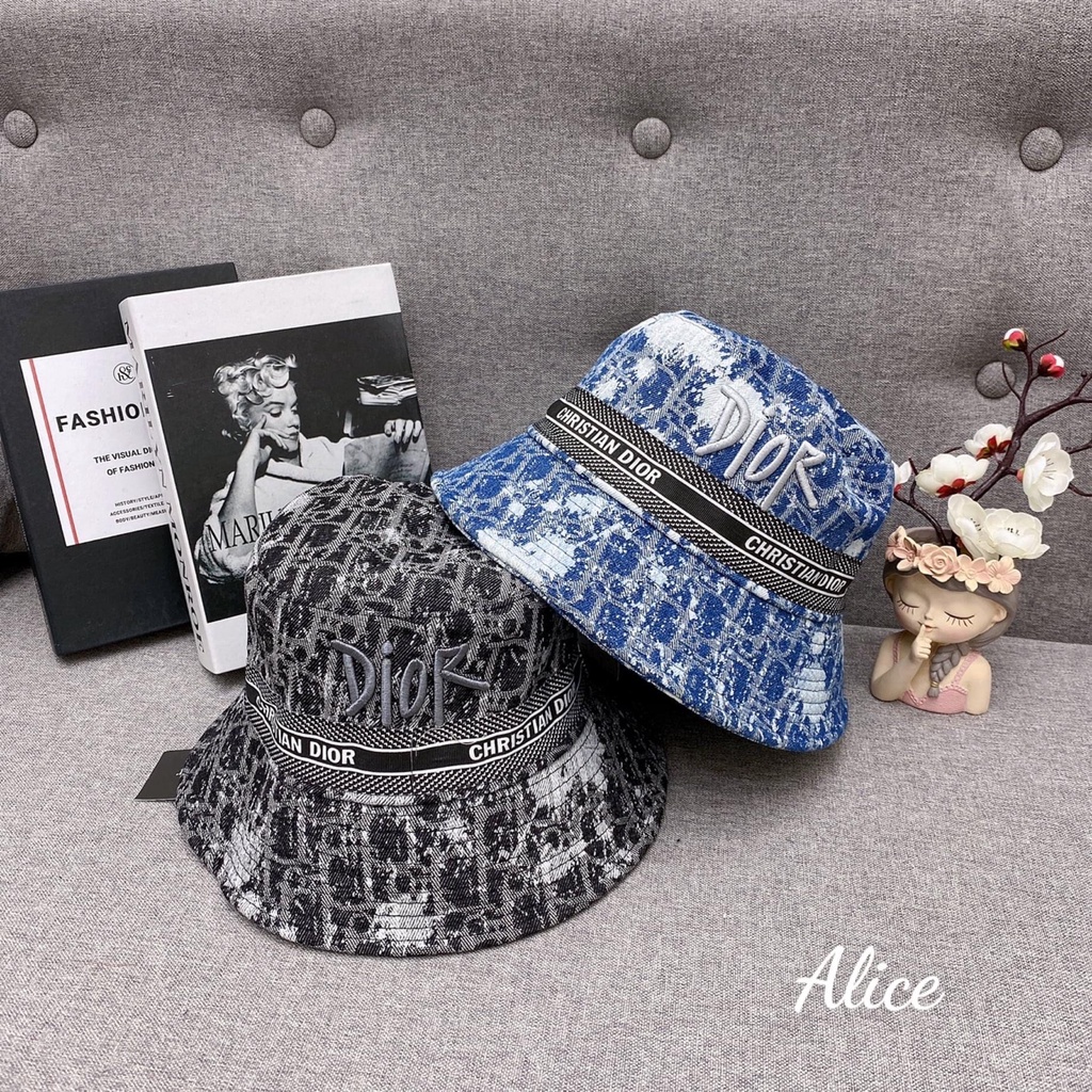 Mũ bucket hoạ tiết Dior cao cấp form nam nữ