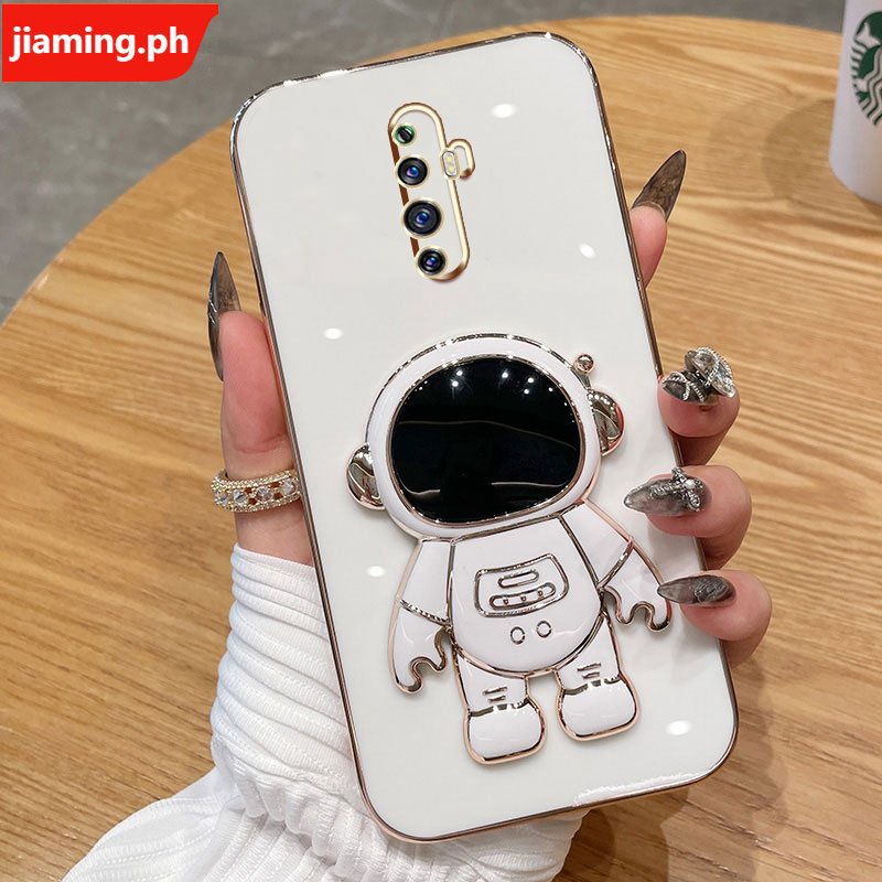 Ốp Điện Thoại Mềm Mạ Điện Hình Phi Hành Gia 3D Có Giá Đỡ Cho OPPO Reno 2Z 2F