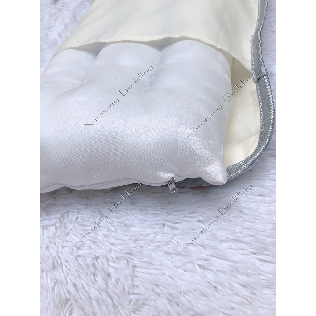 Gối cho bé,vỏ gối cao su non LATEX trần trám mới 2021 cho bé kích thước 30-50cm( kèm ruột gối matxa)