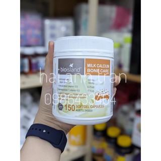 Canxi Sữa BioIsland Milk Calcium Bone Care 150 Viên nang mềm